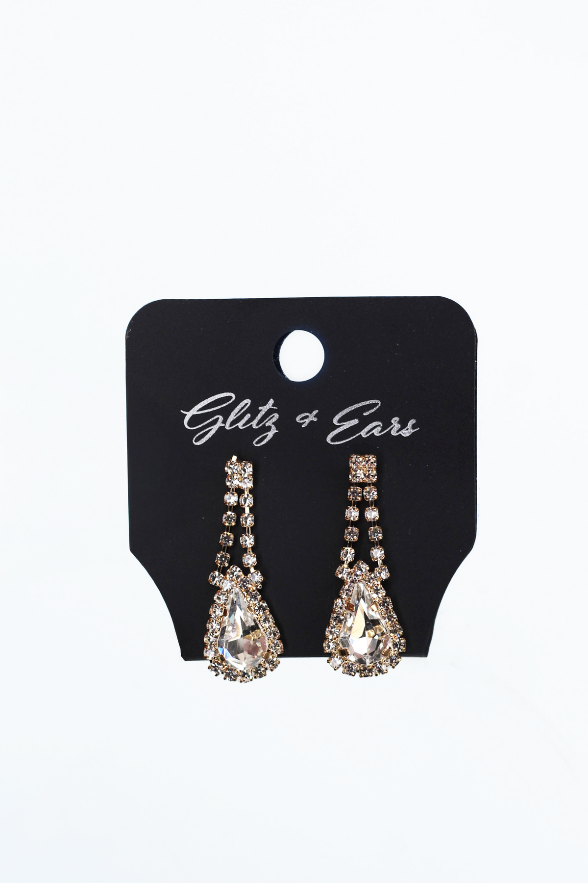 Rhinestone Collar Pear Drop Center Necklace Set