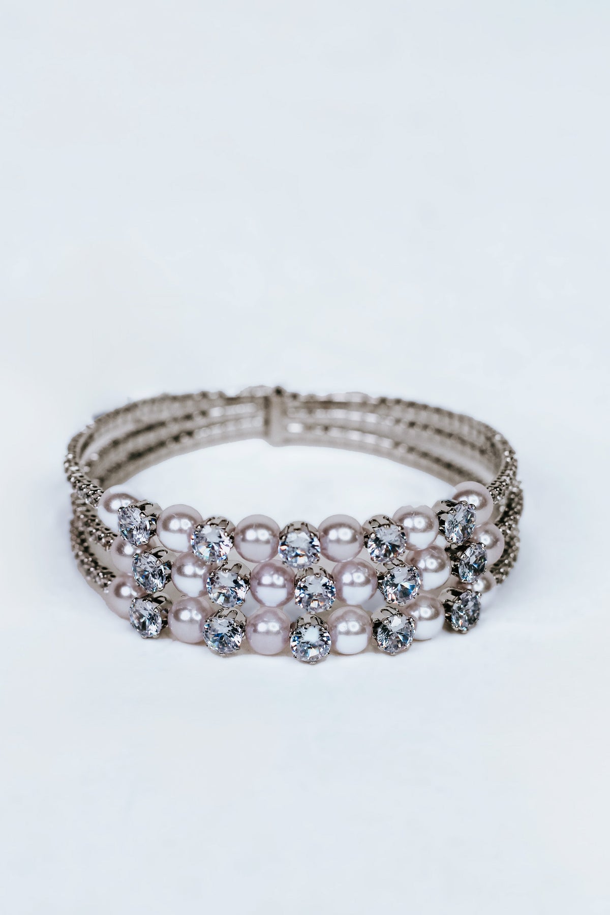 Pearl &amp; Rhinestone Scattered Bracelet