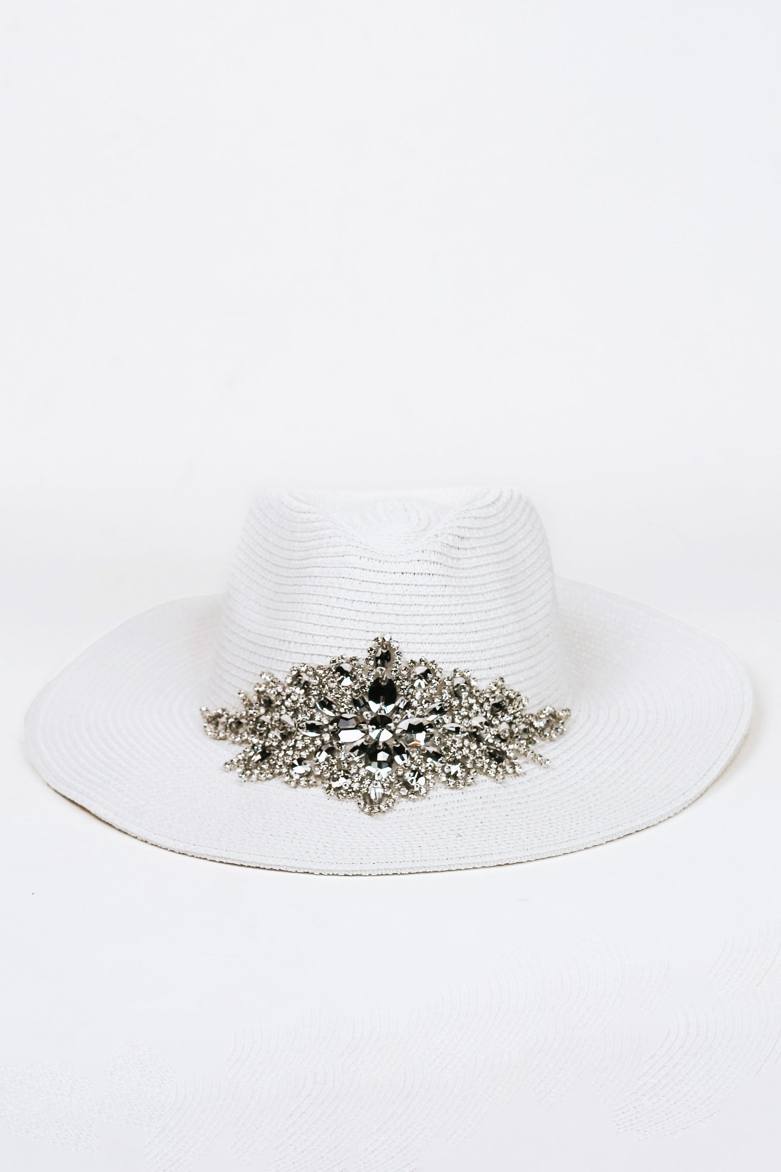 Rhinestone Applique Straw Cowboy Hat