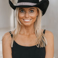 Suede 6 Row Rhinestone Band Cowboy Hat
