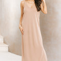 Thin Strap Side Slit Maxi Dress (SALE)
