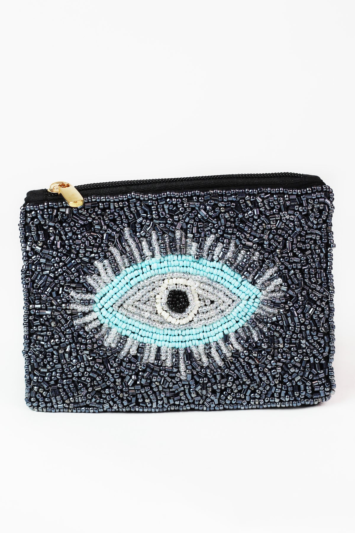 Beaded Zippered Coin Pouch