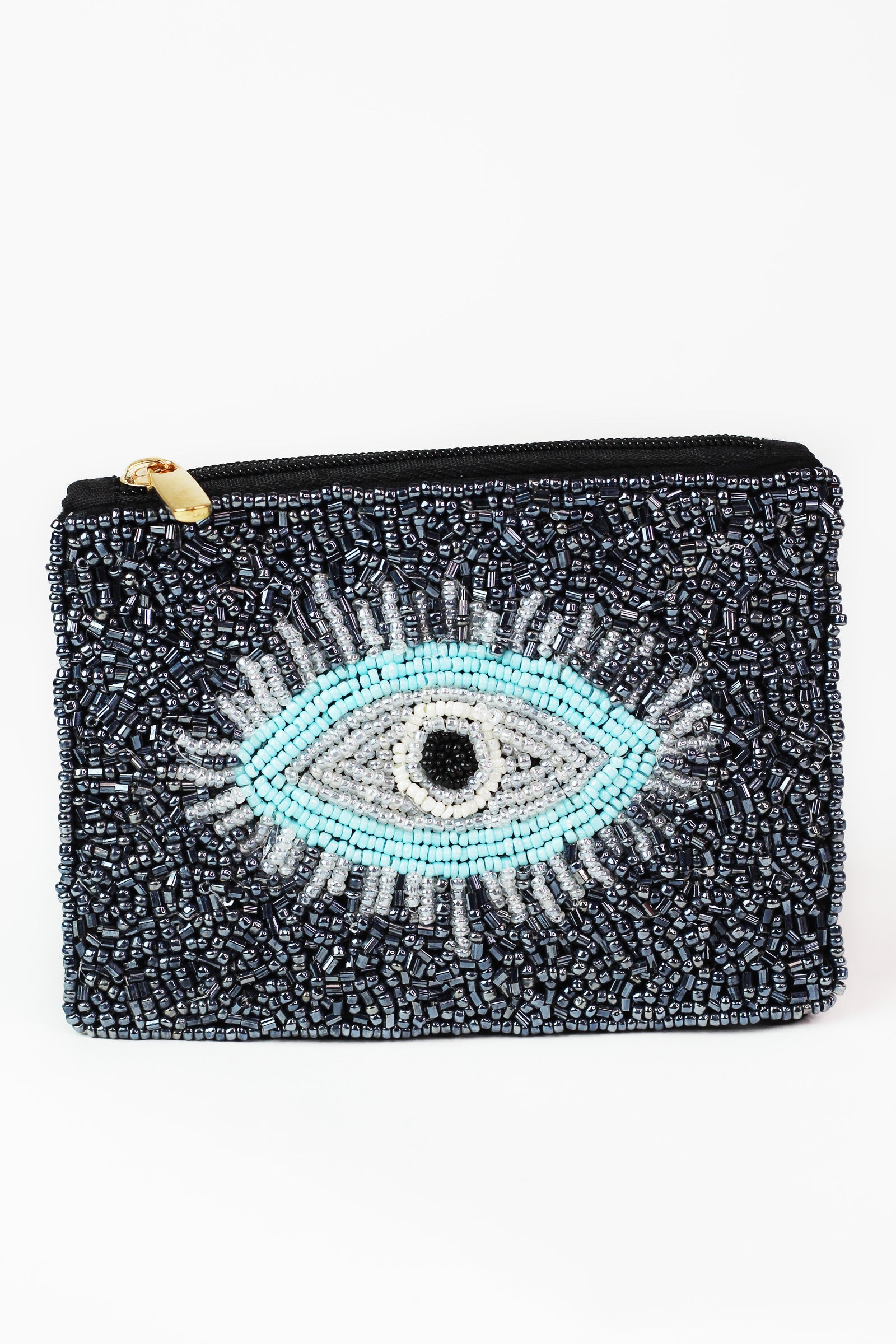 Beaded Zippered Coin Pouch