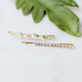 Different Shape Stone Two Bobby Pin Set (SALE)