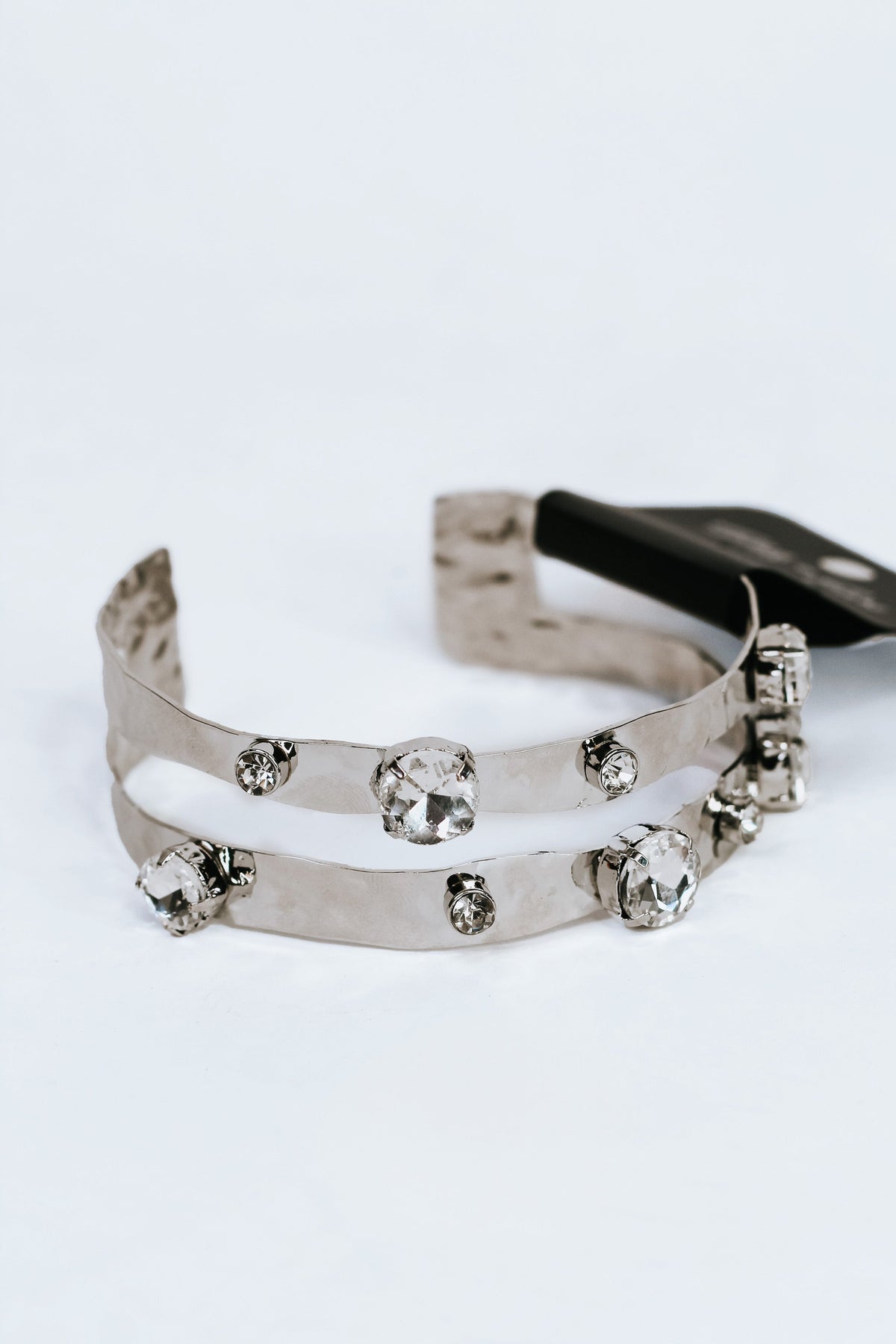 Textured Metal & Rhinestone Arm Cuff (SALE)
