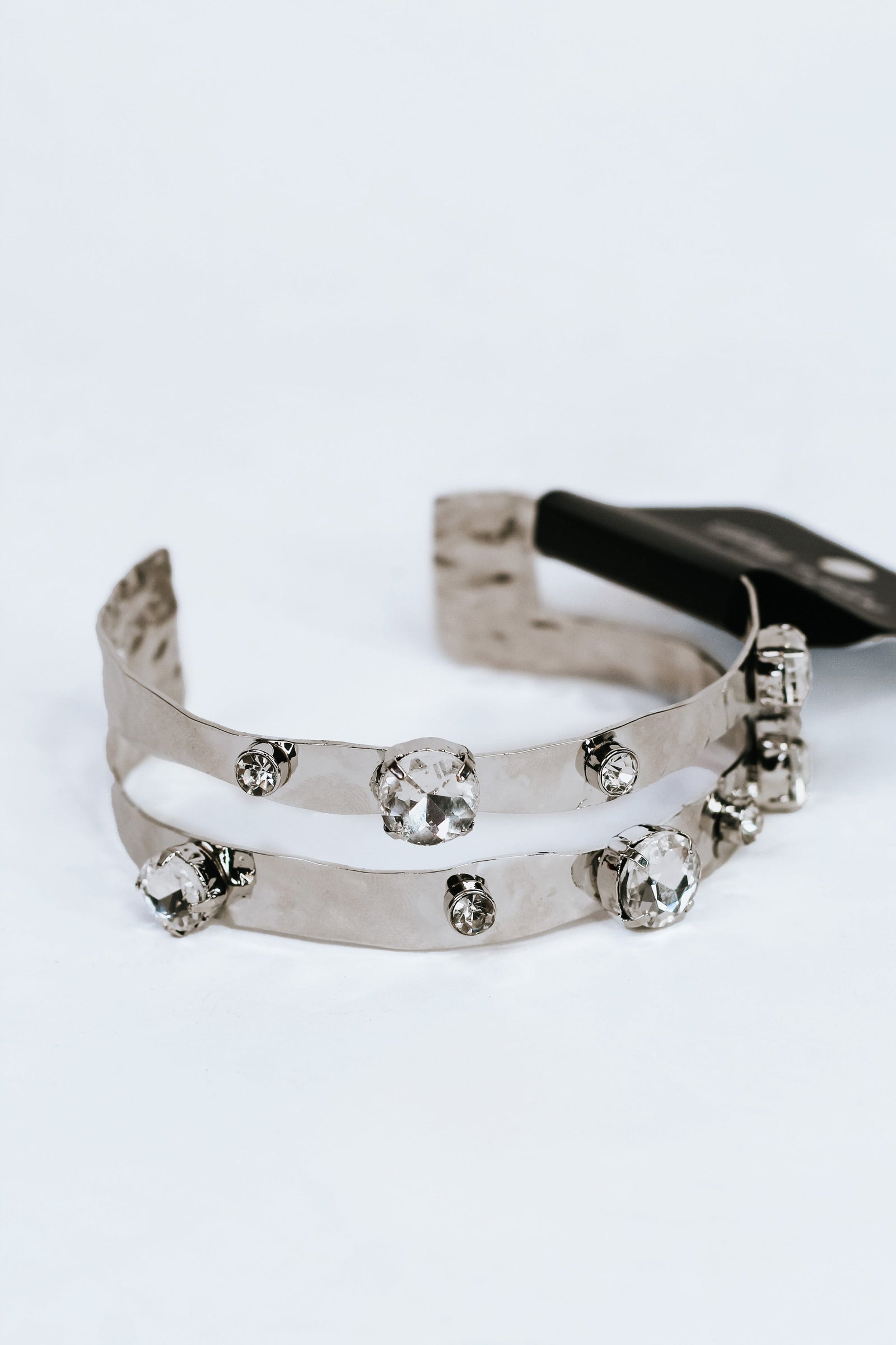 Textured Metal & Rhinestone Arm Cuff (SALE)