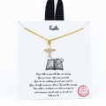 Baguette Rhinestone Dainty Cross Necklace