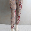 Floral Print Crinkle Joggers