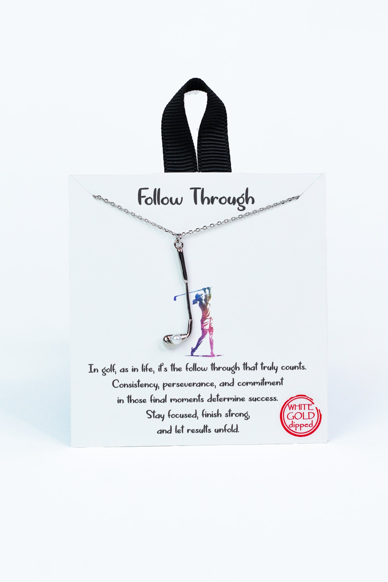 Pearl Accent Golf Club Necklace