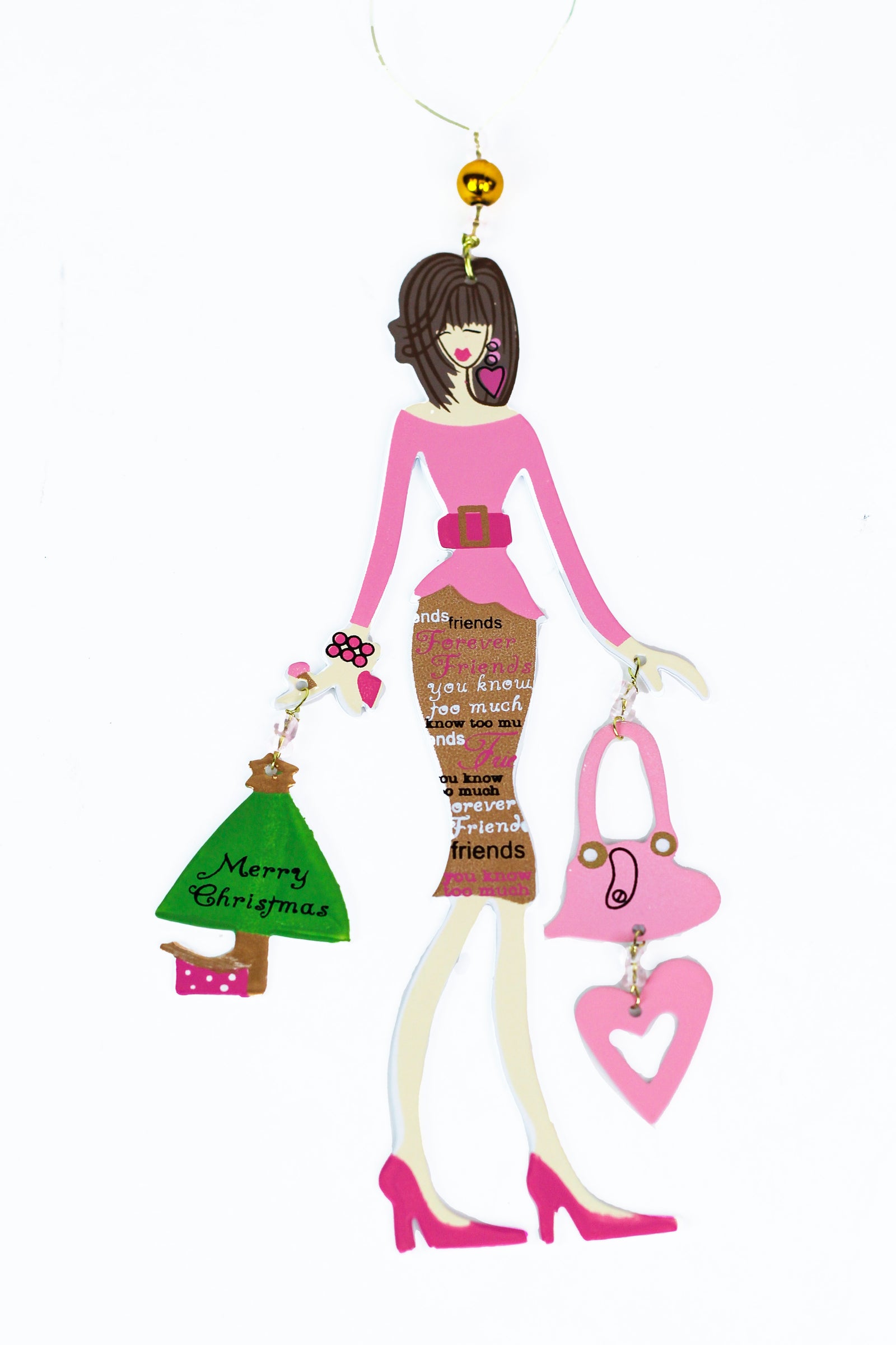 Girlfriends Metal Christmas Ornaments