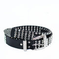 Four Row Rhinestone Covered Belt