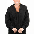 Furry Hooded Open Jacket