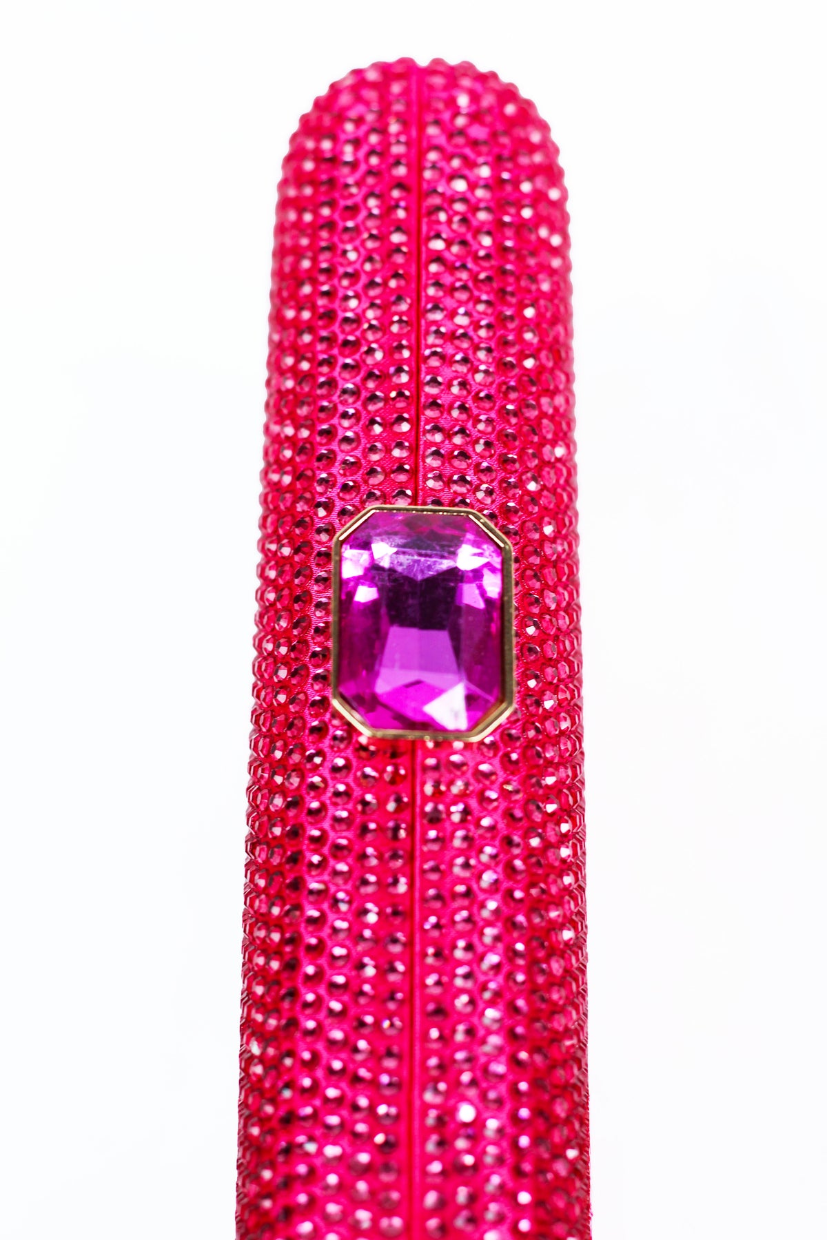 Hard All Over Rhinestone Clutch w/ Large Gem Snap