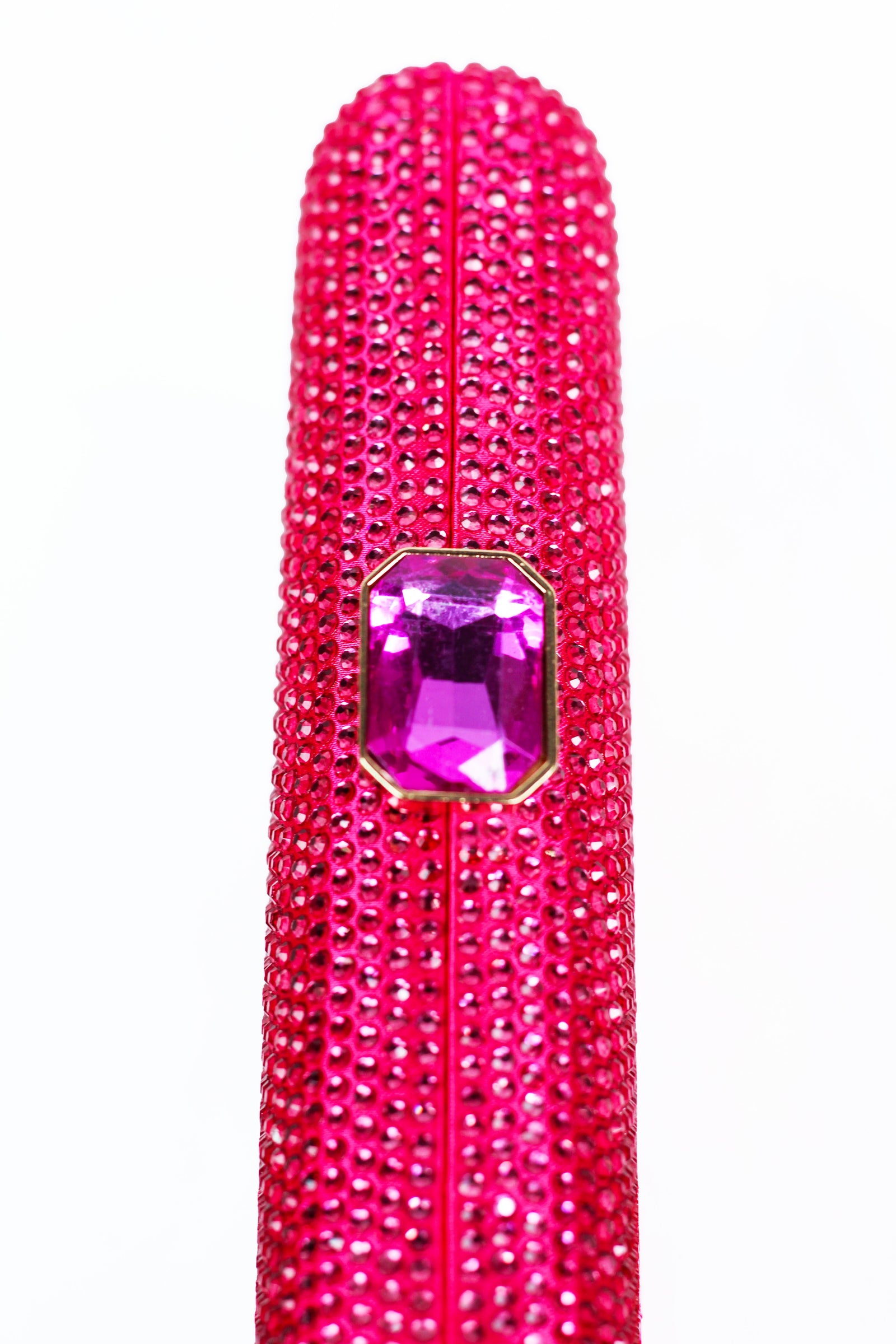 Hard All Over Rhinestone Clutch w/ Large Gem Snap