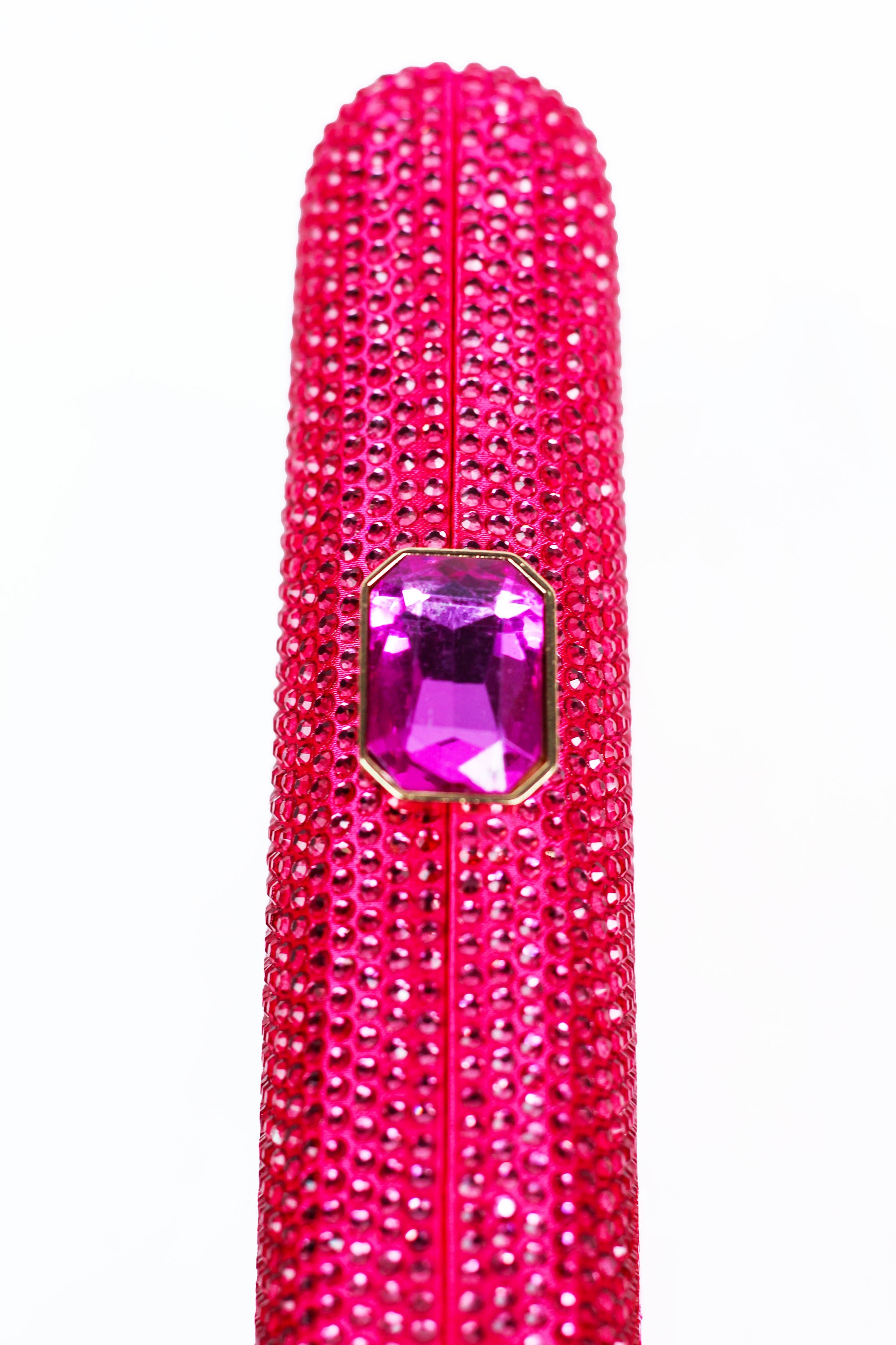 Hard All Over Rhinestone Clutch w/ Large Gem Snap