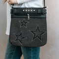 3 Rhinestone Stars Messenger