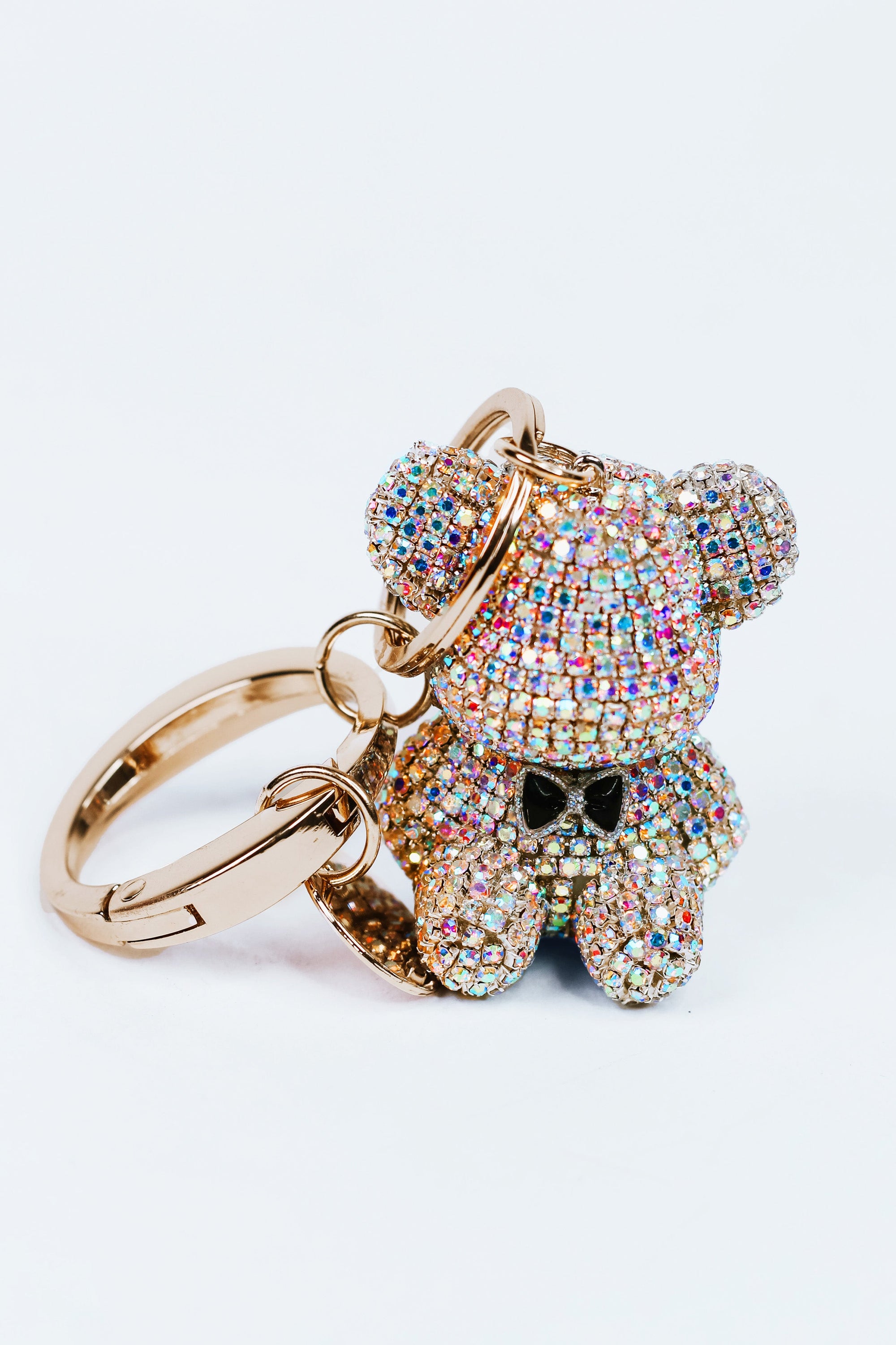 Rhinestone Teddy Bear Keychain