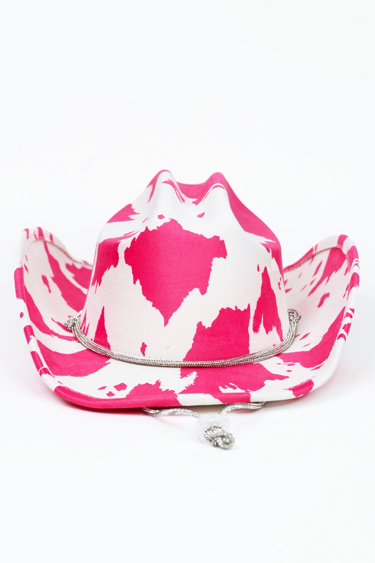 Cow Print Cowboy Hat w/ Rhinestone String