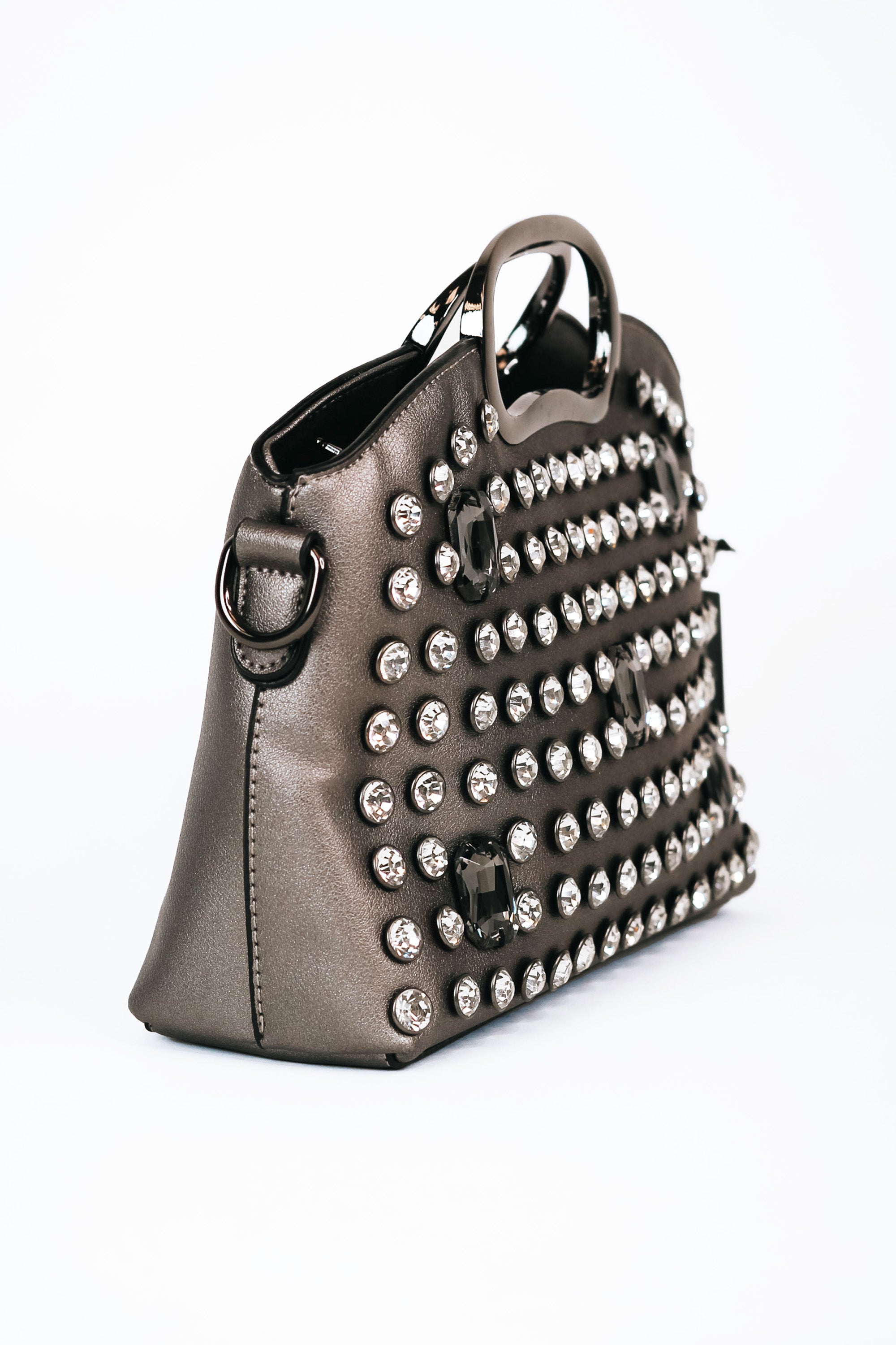 Large Rhinestone Front Design Medal Handle