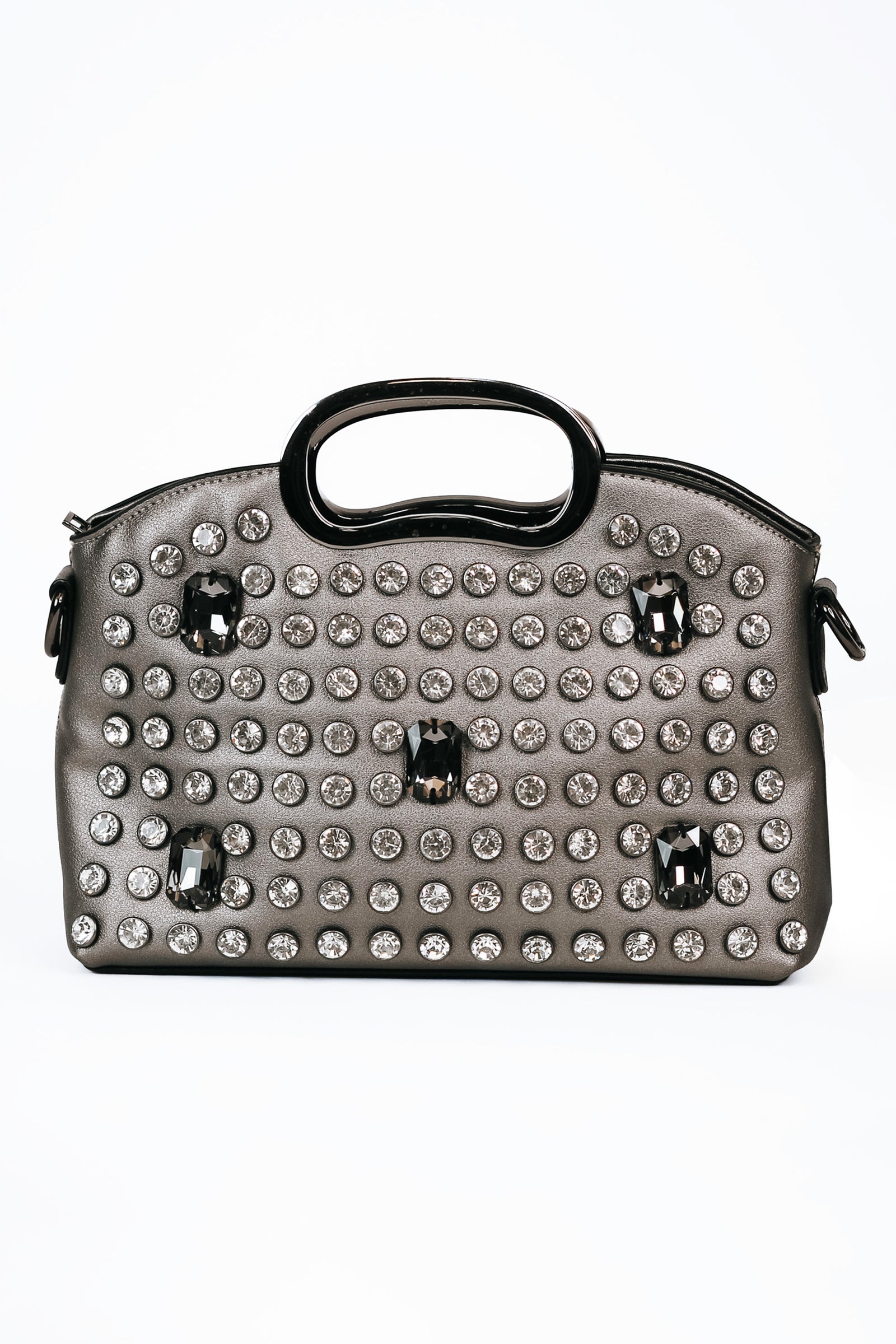 Large Rhinestone Front Design Medal Handle