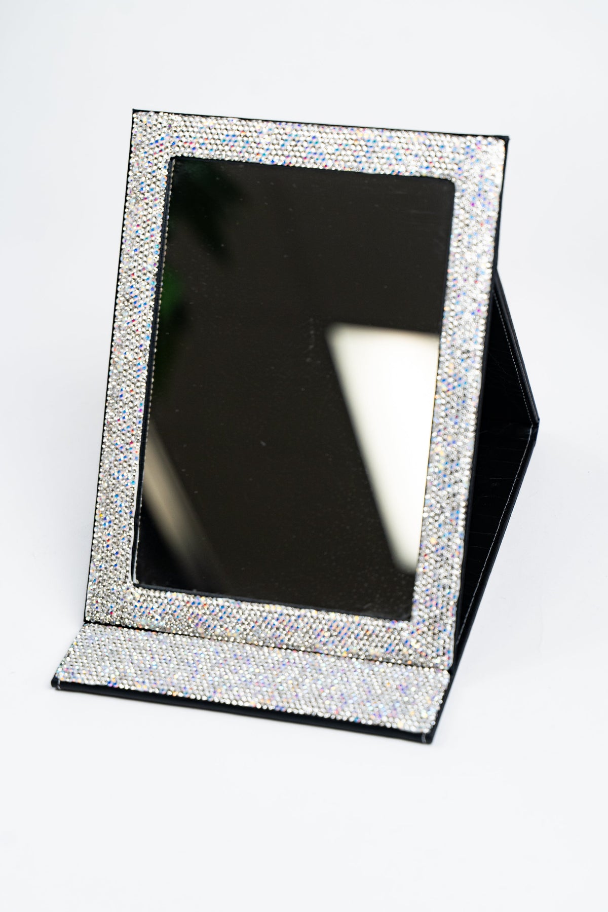 Two Tone Rhinestone Trim Large Mirror