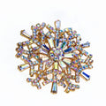 Rhinestone Snowflake Brooch