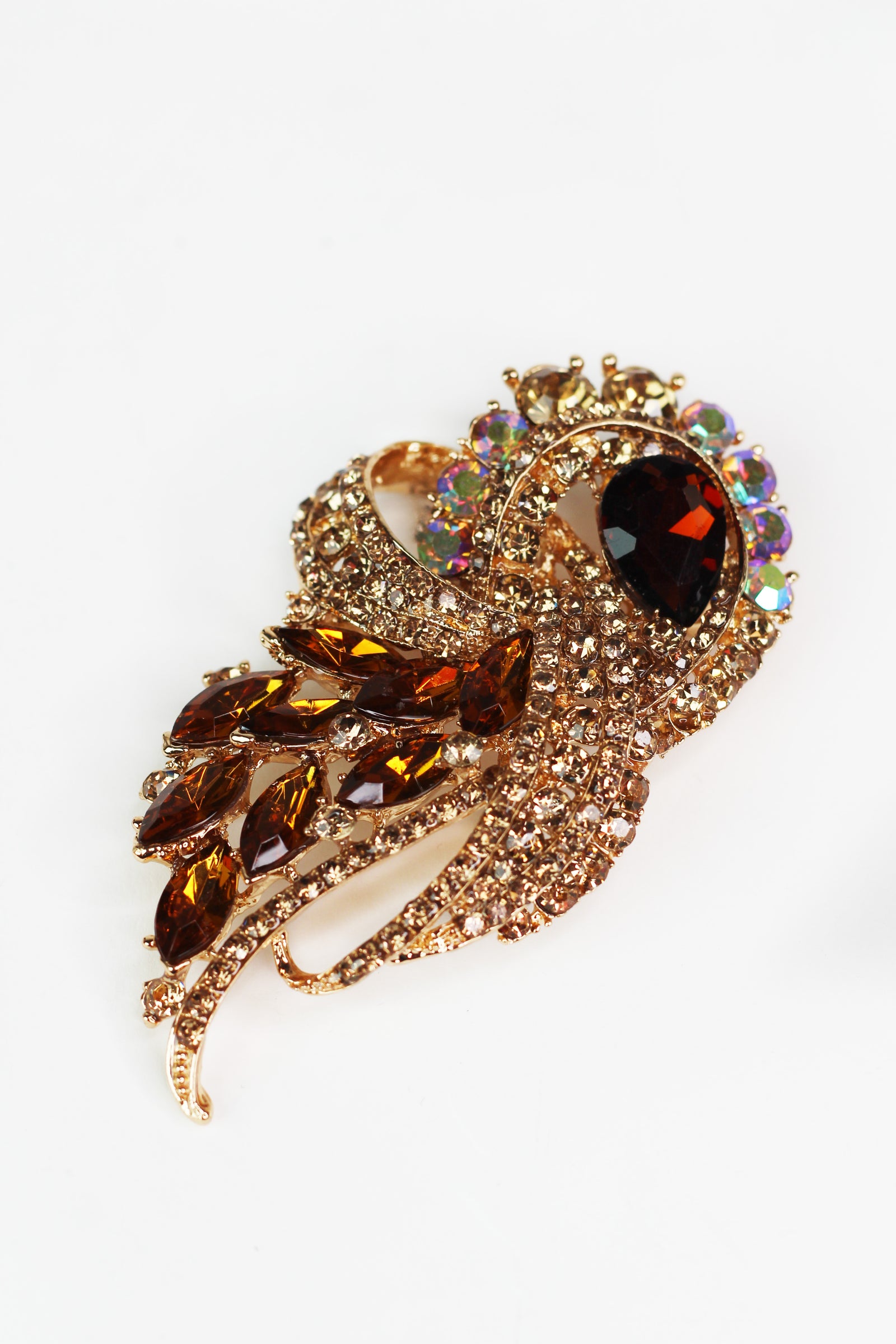 Stone Arch Teardrop Almond Bottom XL Brooch