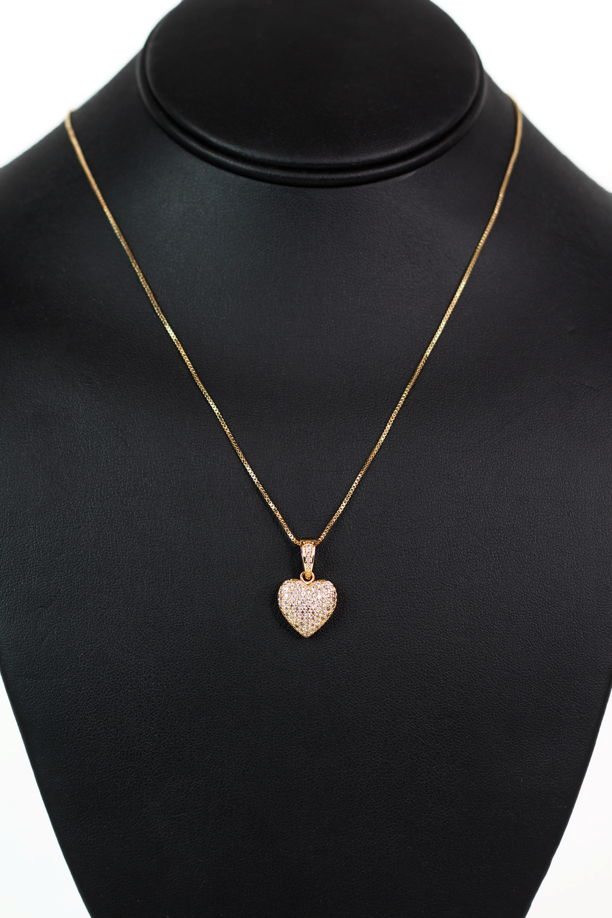Small Rhinestone pendant Heart Necklace