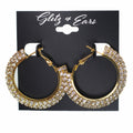 2 Row Outside Rhinestone Earrings