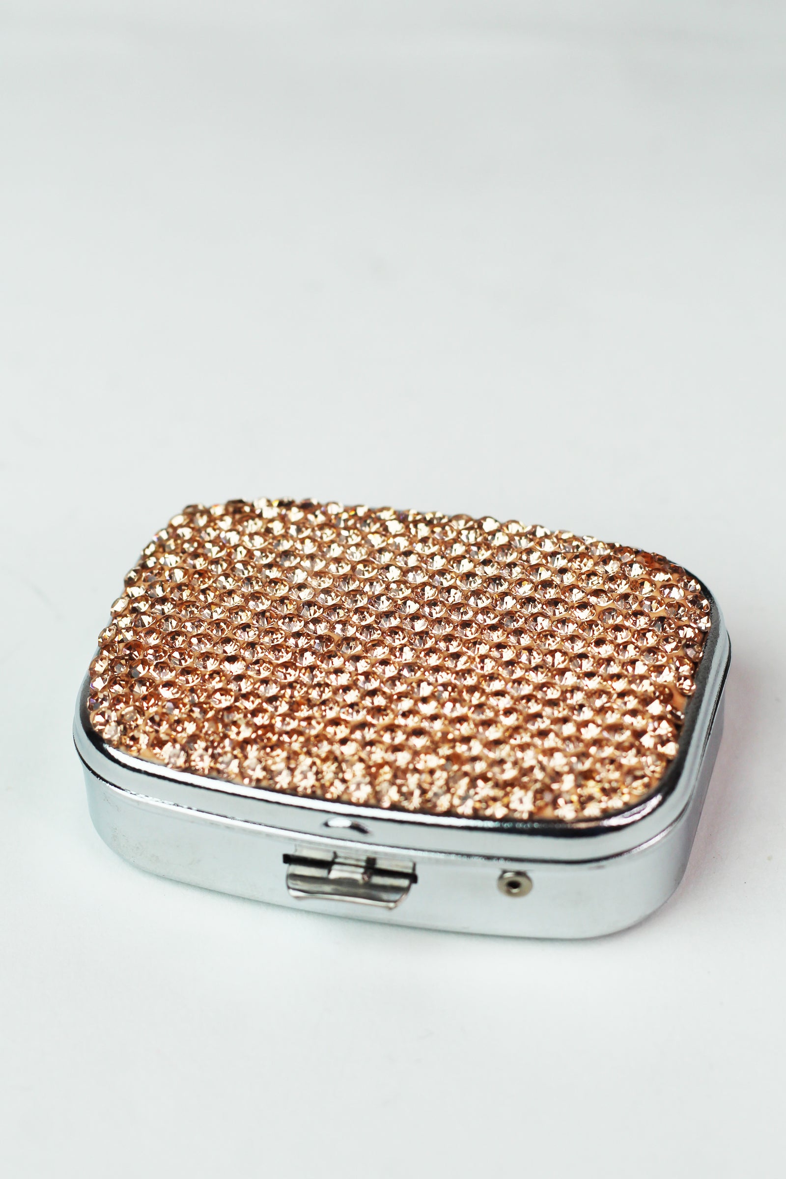 Rectangle Rhinestone Pill Case