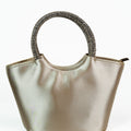 Satin Tote w/ Rhinestone Handle