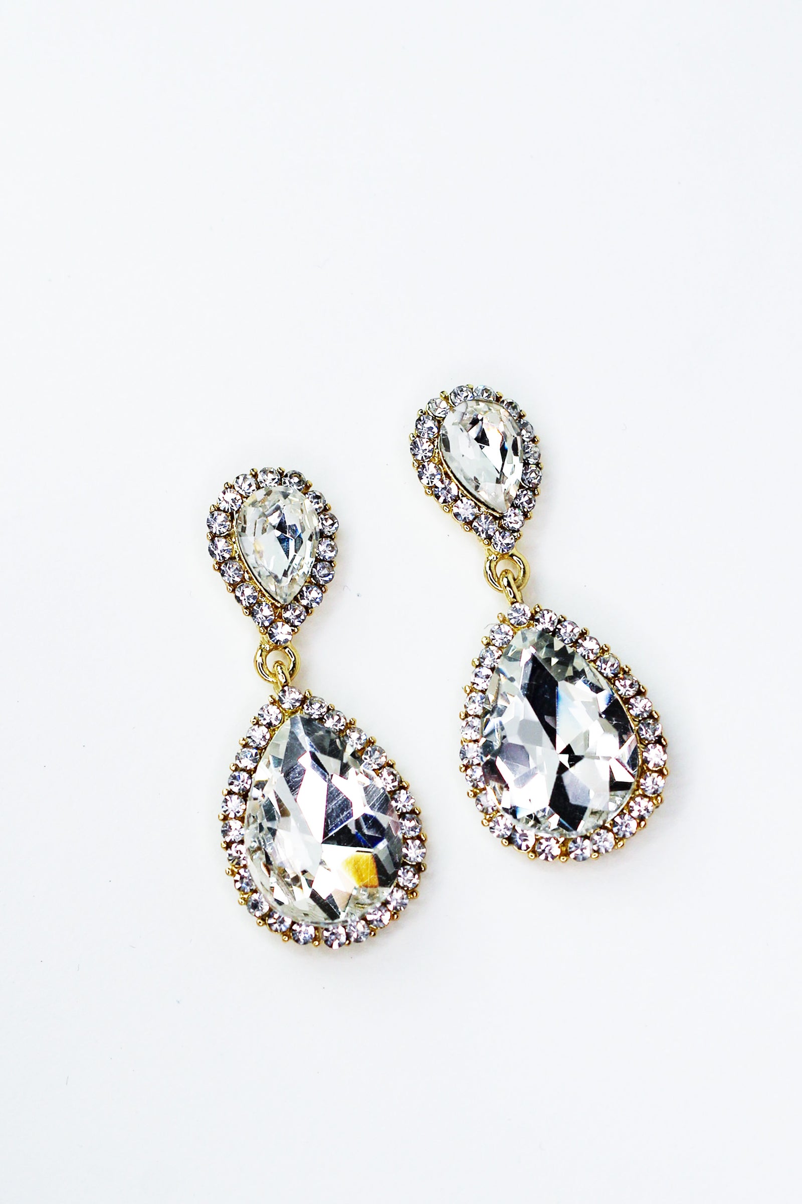 Teardrop Rhinestone Trim Earring - Glitz & Ears Boutique