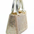 Rhinestone & Baguette Square Evening Bag