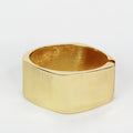 Wide Ribbed Metal Cuff Bracelet