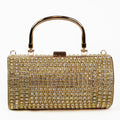Multi Sized All Rhinestone Round Barrel Clutch