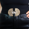 Two Gem & Half Circle Accent Belt