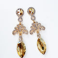 Swirl Cluster Almond Stone Dangle Earring - Glitz & Ears Boutique