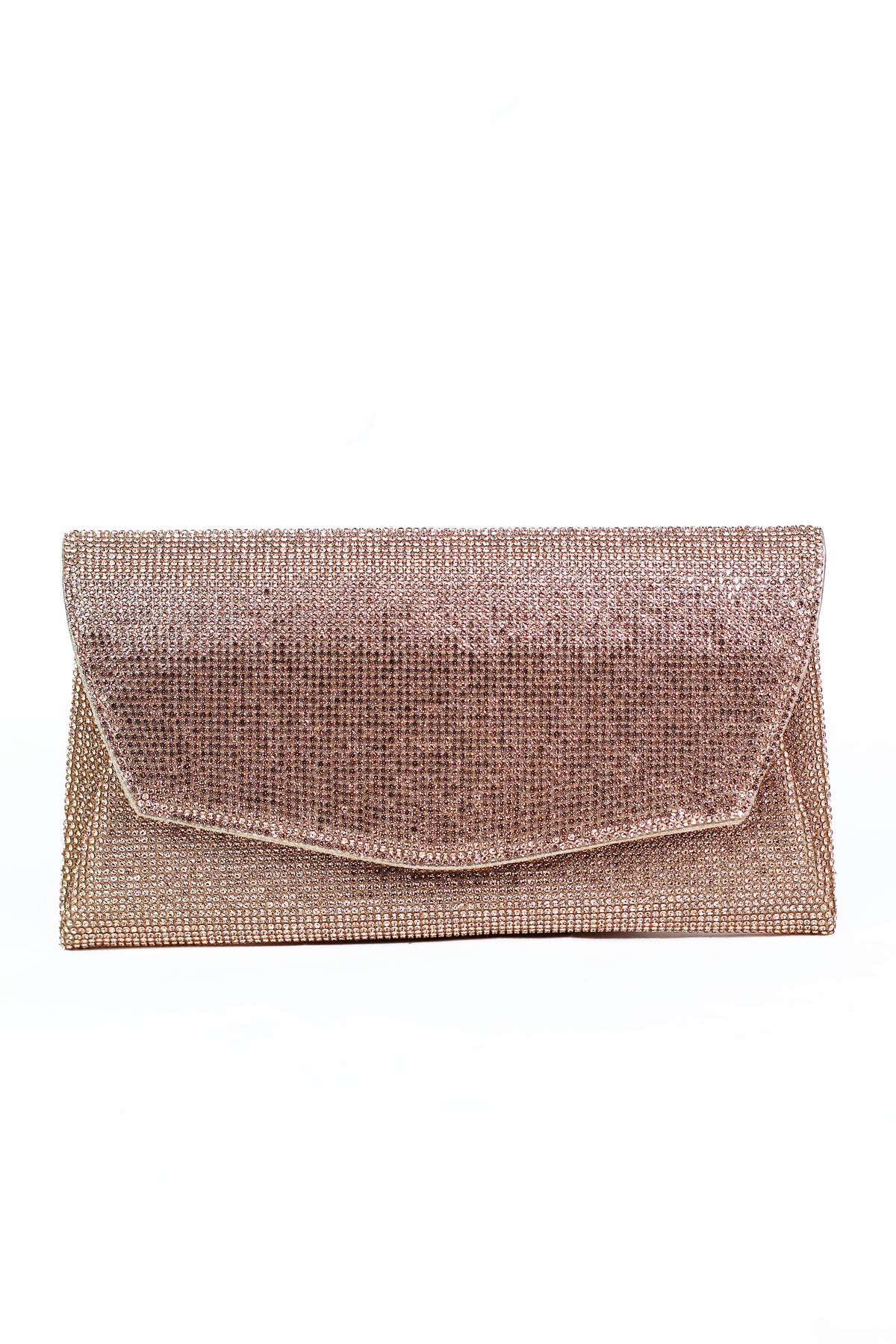 All Over Rhinestone Front Flap Clutch