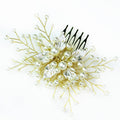 Pearl Accent Flower Petal & Branches Hair Comb