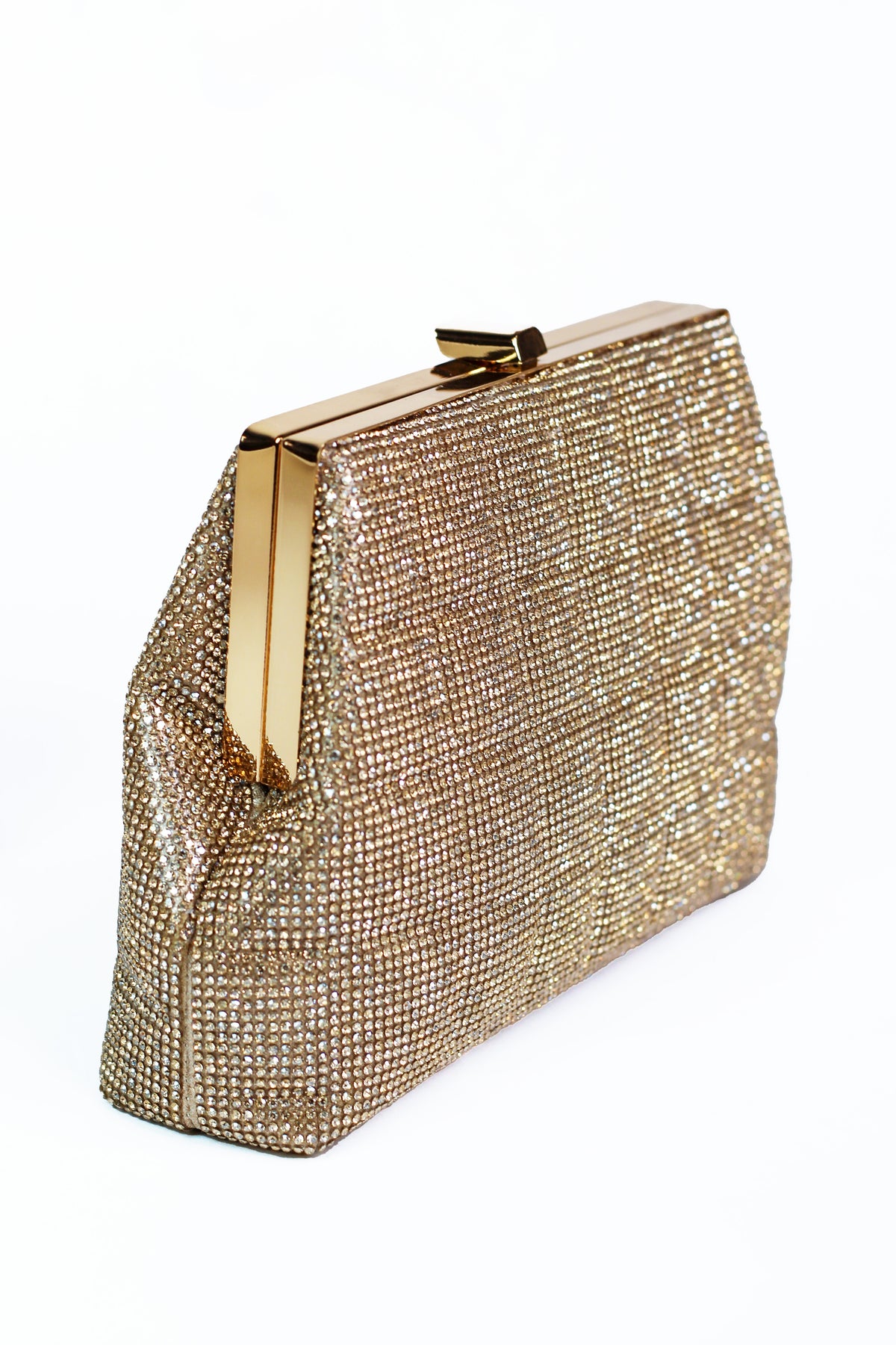 Rhinestone Covered Quilted Clutch Purse