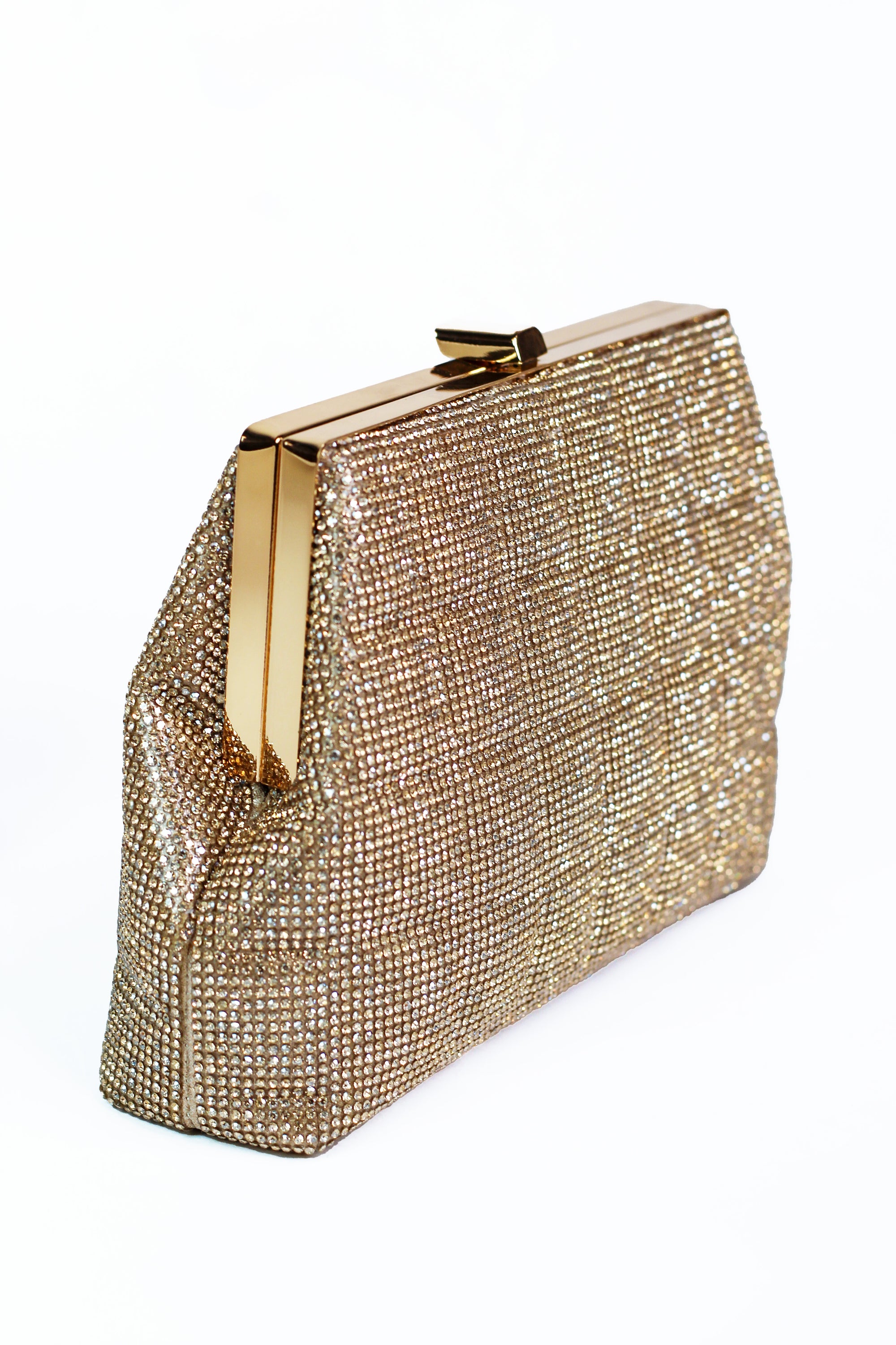 Rhinestone Covered Quilted Clutch Purse