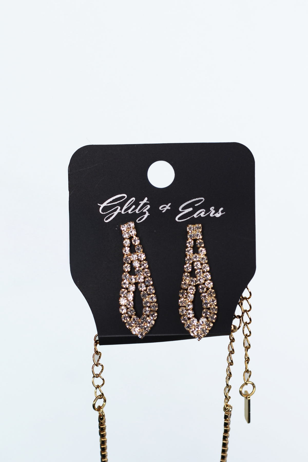 Double Strand Rhinestone Loops & Swirls Necklace