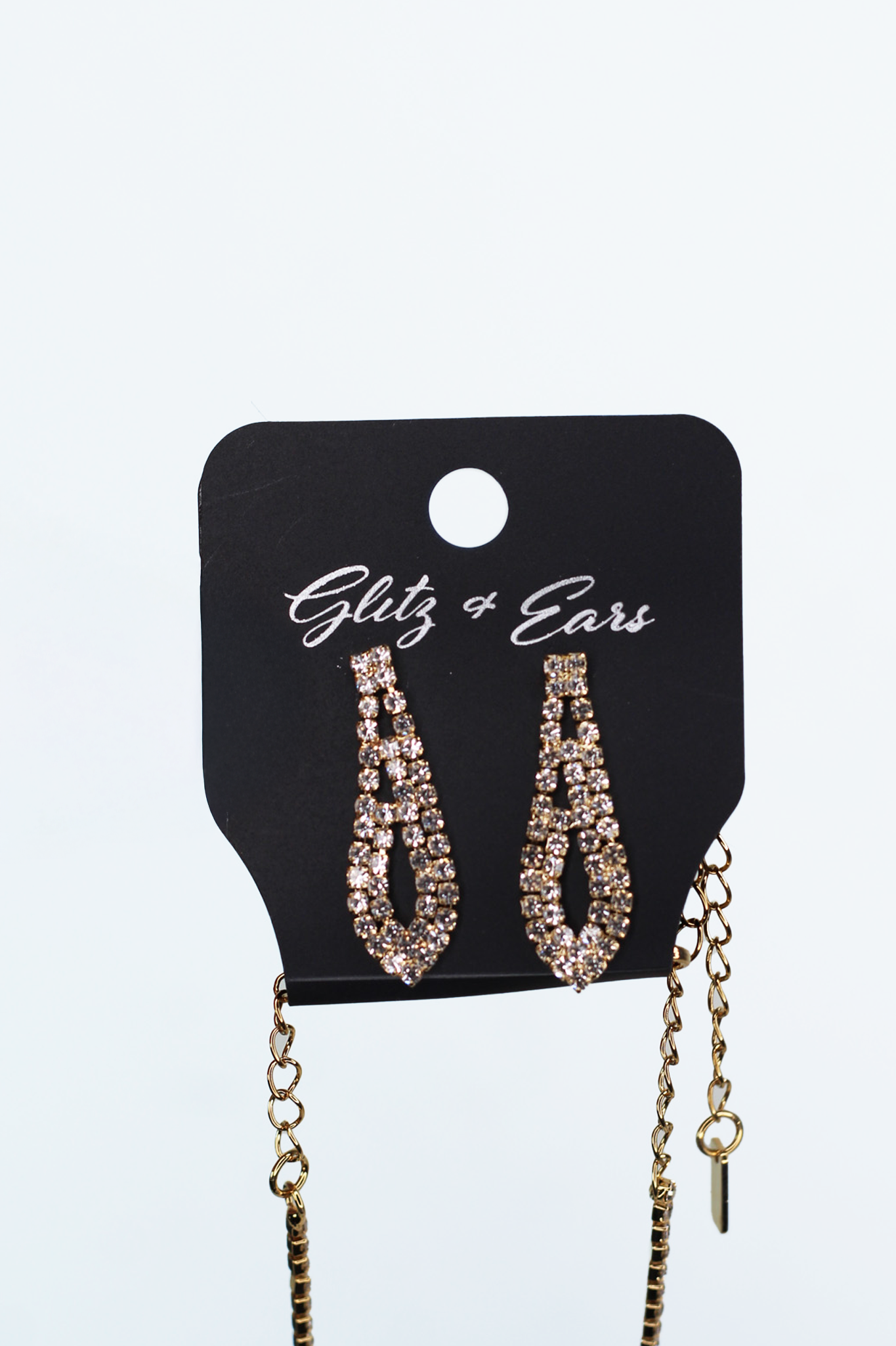 Double Strand Rhinestone Loops & Swirls Necklace