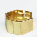 Thick Matte Metal Hexagon Bangle