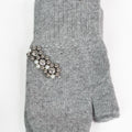 Fingerless Gloves w/ Scattered Rhinestones & Pearl Cluster