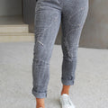 Shimmer Swirl Stretch Pant W/ Rhinestones
