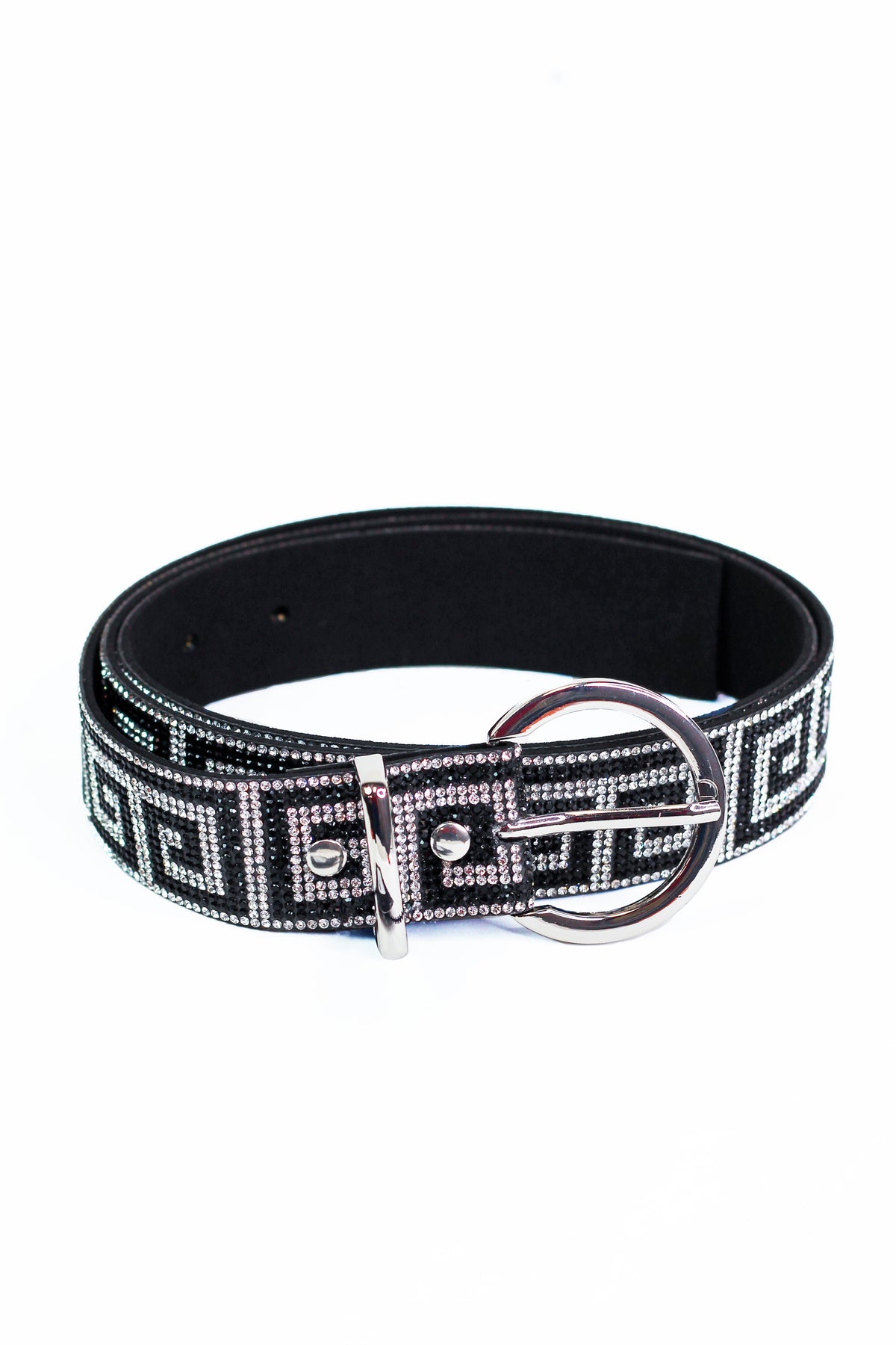 Greek Key Rhinestone Belt