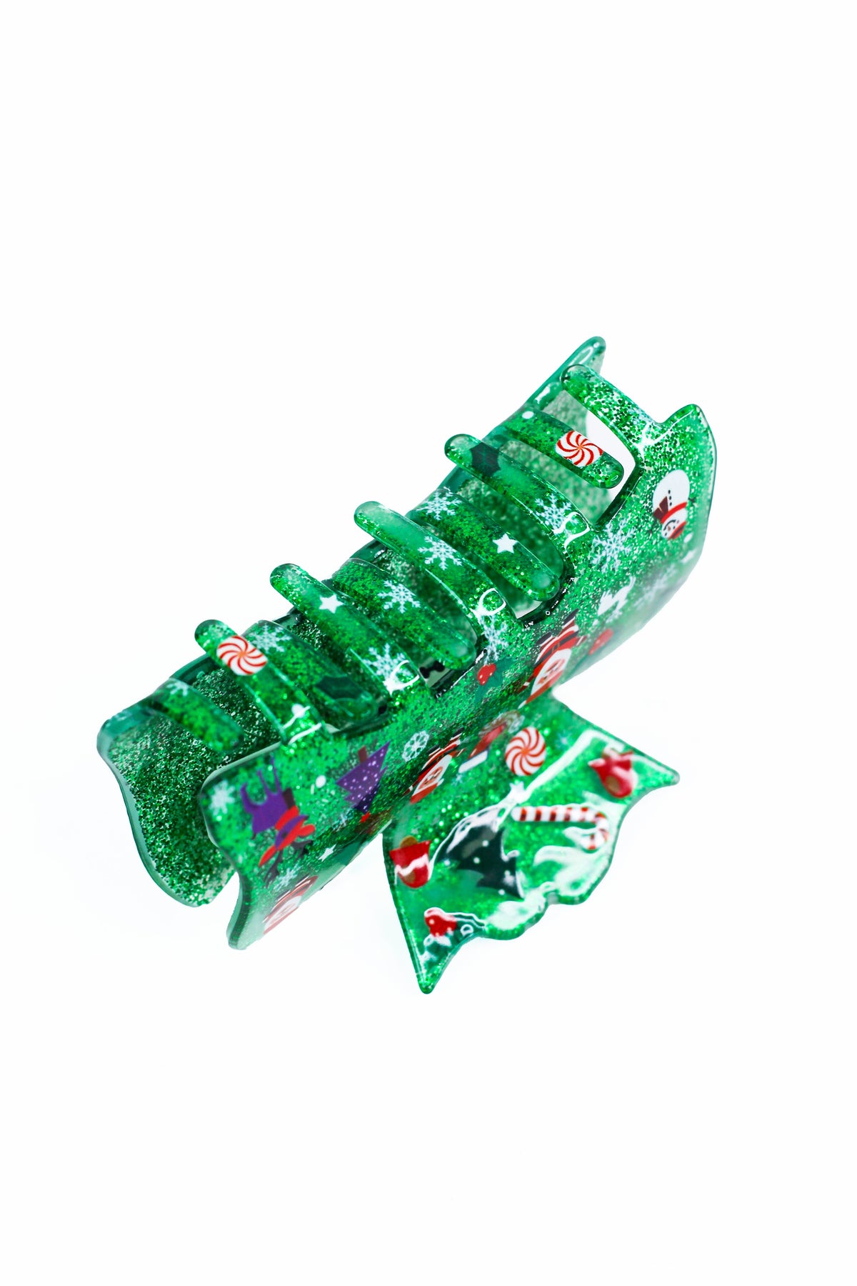 Glittery Christmas Hair Claw