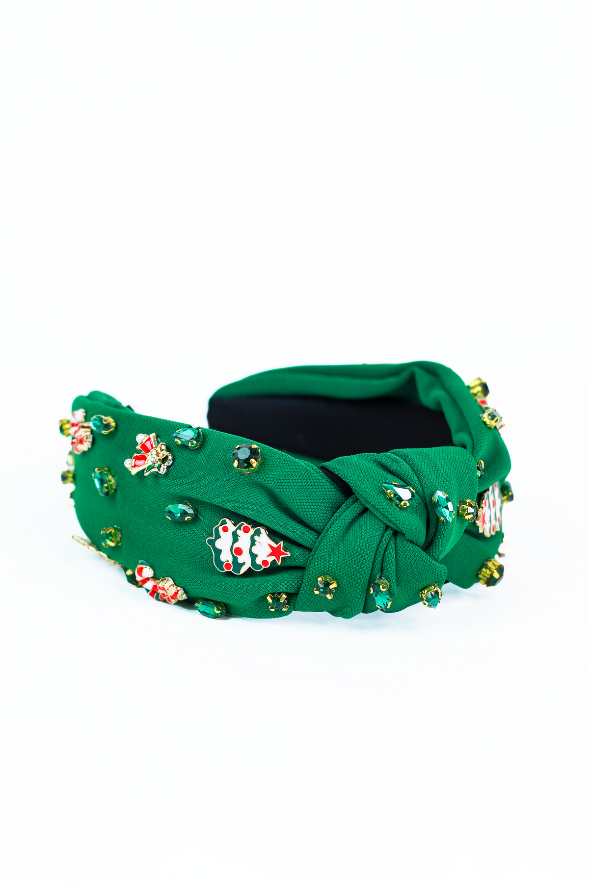 Fabric Headband w/ Rhinestone &amp; Christmas Accents