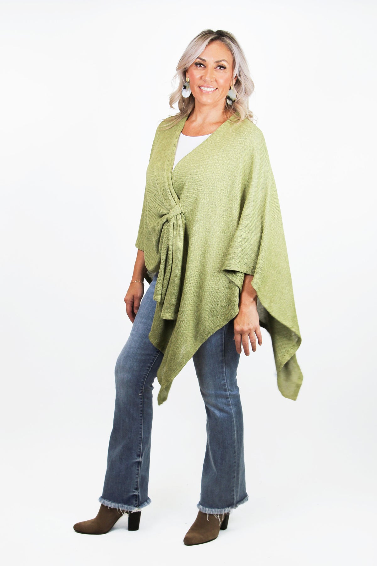 Knit Wrap w/ Front Loop Closure